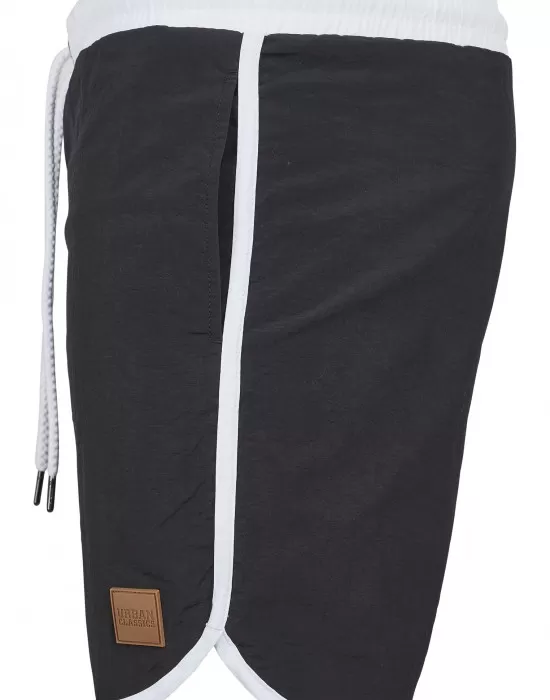 Мъжки бански в черно и бяло Urban Classics Retro, Къси панталони - Hoodstyle.bg