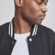 Мъжко колежанско яке в черно Urban Classics blk/wht