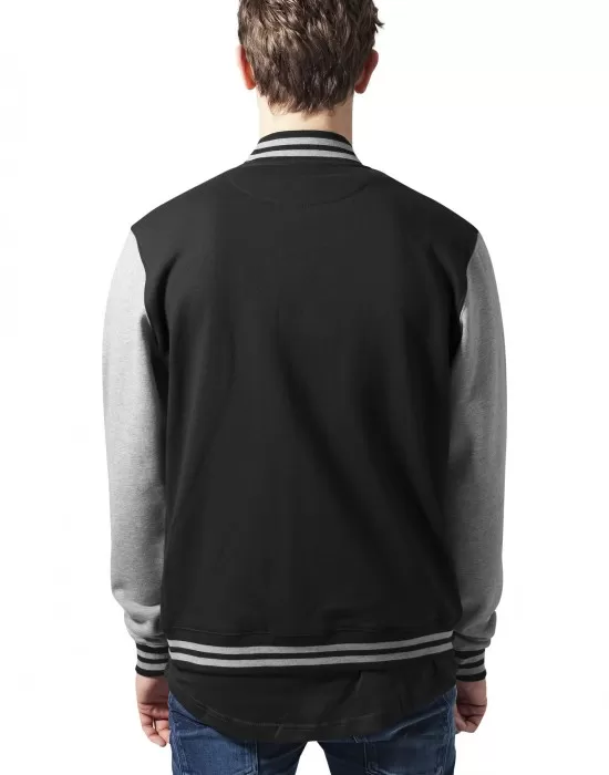 Мъжко колежанско яке в два цвята Urban Classics blk/gry, Колежански - Hoodstyle.bg