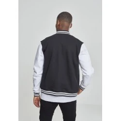 Мъжко колежанско яке в черно Urban Classics blk/wht
