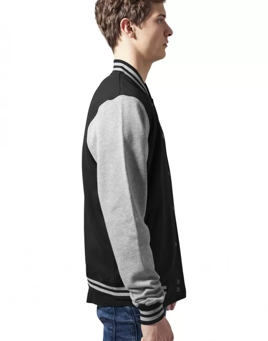 Мъжко колежанско яке в два цвята Urban Classics blk/gry, Колежански - Hoodstyle.bg