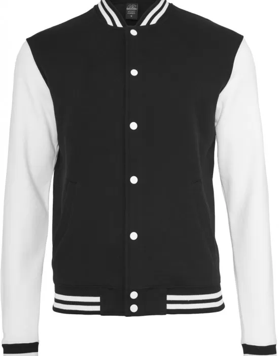 Мъжко колежанско яке в черно Urban Classics blk/wht