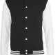Мъжко колежанско яке в черно Urban Classics blk/wht