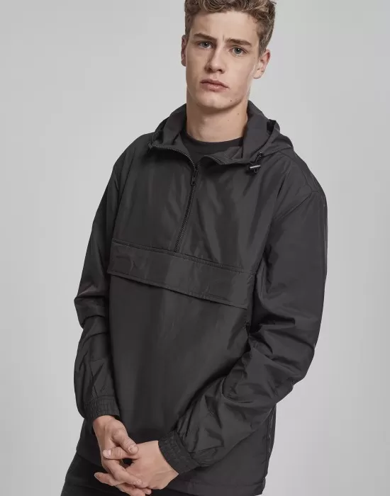 Мъжко яке без закопчаване Urban Classics в черен цвят, Якета Пролет / Есен - Hoodstyle.bg