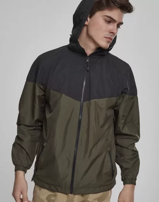 Мъжко спортно яке Urban Classics в черно и маслина