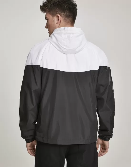 Мъжко яке Urban Classics 2-Tone Tech в бял и черен цвят, Якета Пролет / Есен - Hoodstyle.bg