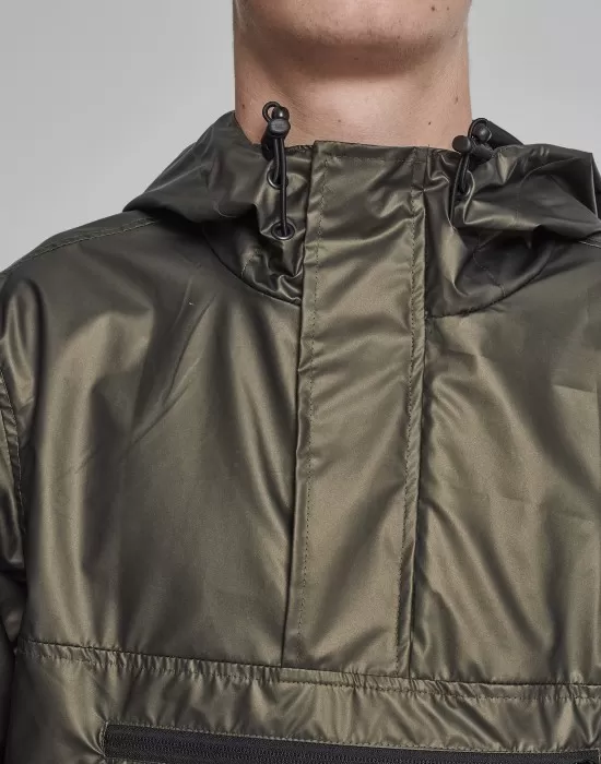 Мъжко яке без закопчаване Urban Classics в цвят маслина