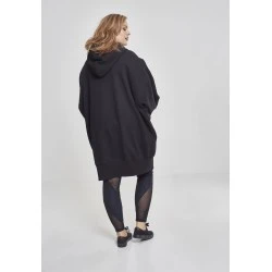 Дамски дълг суичър Urban Classics в черен цвят