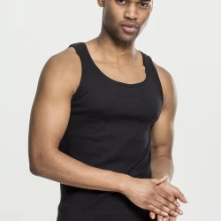 Комплект мъжки потници в черно Urban Classics 2-Pack Seamless Tanktop 