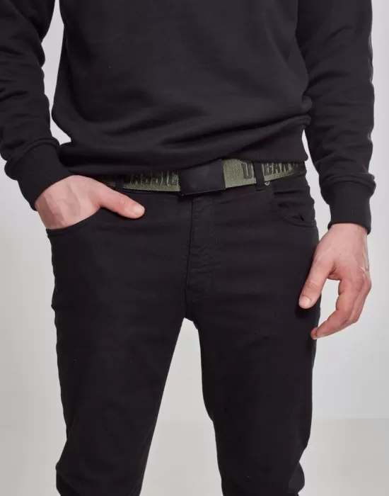 Текстилен колан URBAN CLASSICS JAQUARD LOGO, Аксесоари - Hoodstyle.bg