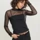 Черна блуза от два пласта Urban Classics, Блузи - Hoodstyle.bg