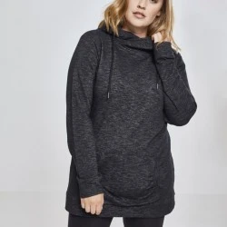 Дамски дълъг суичър Urban Classics в тъмносив цвят