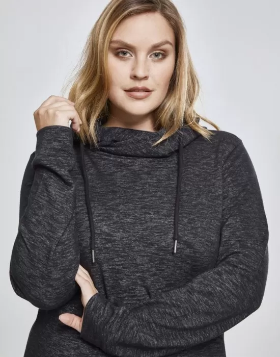 Дамски дълъг суичър Urban Classics в тъмносив цвят, Суичъри - Hoodstyle.bg