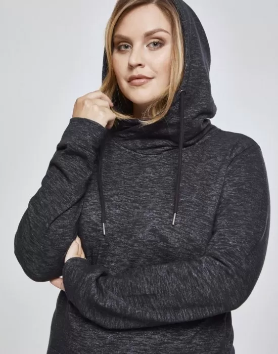 Дамски дълъг суичър Urban Classics в тъмносив цвят, Суичъри - Hoodstyle.bg
