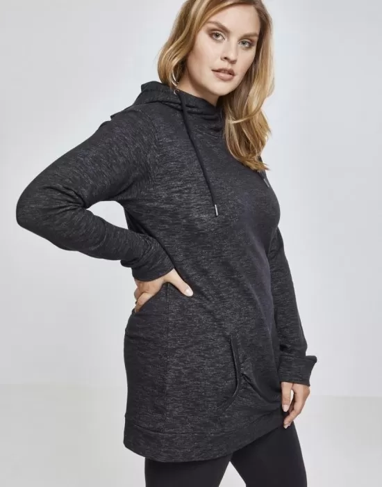 Дамски дълъг суичър Urban Classics в тъмносив цвят, Суичъри - Hoodstyle.bg