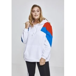 Дамски суичър в три цвята Urban Classics whtfireredbrightblue