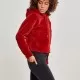Дамски плюшен суичър Urban Classics burgundy, Суичъри - Hoodstyle.bg