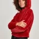 Дамски плюшен суичър Urban Classics burgundy, Суичъри - Hoodstyle.bg