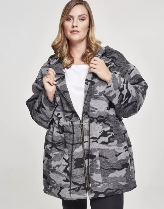 Дамска парка Urban Classics в сив камуфлаж, Жени - Hoodstyle.bg