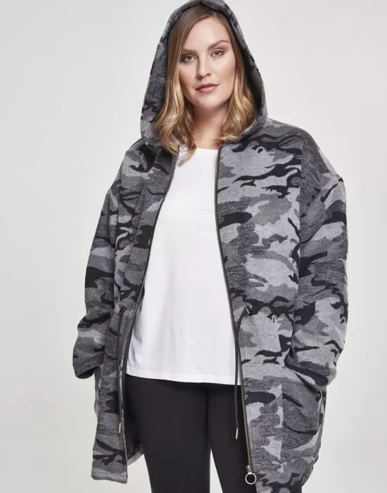 Дамска парка Urban Classics в сив камуфлаж, Жени - Hoodstyle.bg
