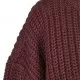 Дамска плетена блуза в тъмночервено Urban Classics Ladies Wide Oversize Sweater, Блузи - Hoodstyle.bg