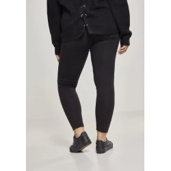 Дамски черен клин Urban Classics Eyelet
