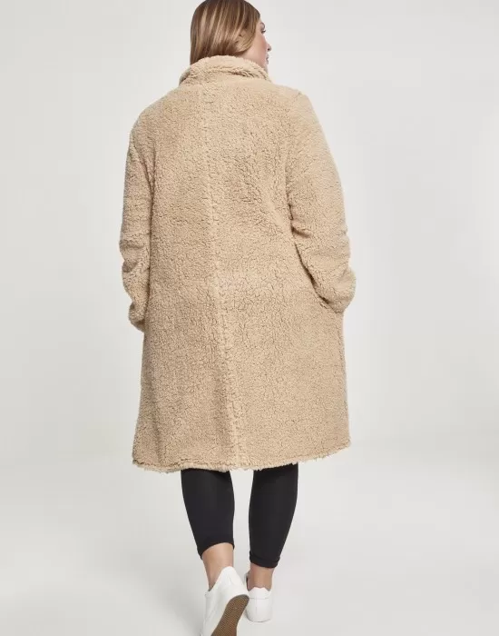 Дамско дълго палто Urban Classics в бежов цвят, Якета - Hoodstyle.bg