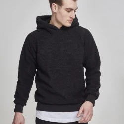 Мъжки суичър Urban Classics Sherpa в черен цвят