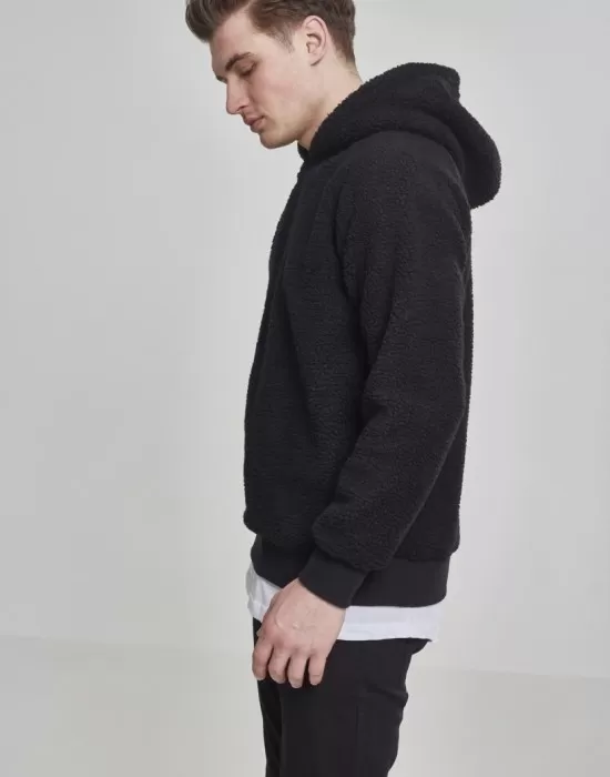 Мъжки суичър Urban Classics Sherpa в черен цвят, Суичъри - Hoodstyle.bg