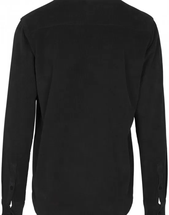 Мъжка риза Urban Classics Corduroy в черен цвят, Ризи - Hoodstyle.bg