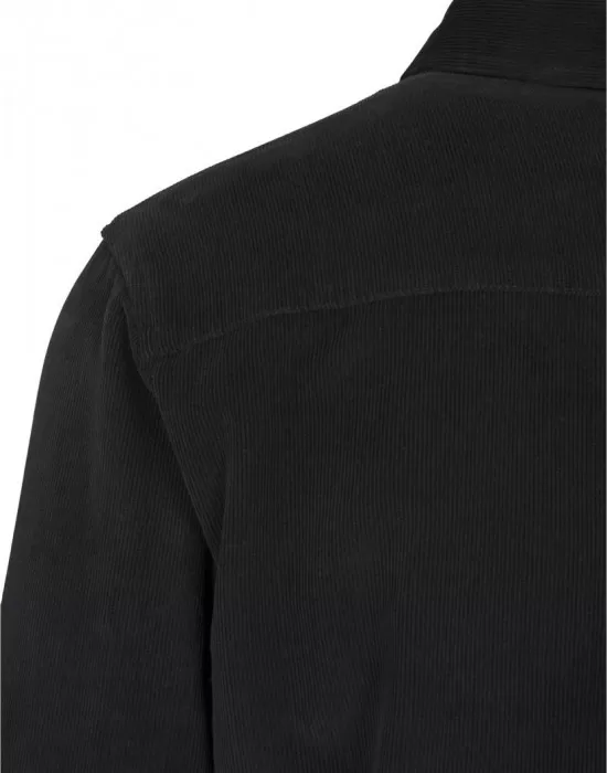 Мъжка риза Urban Classics Corduroy в черен цвят, Ризи - Hoodstyle.bg