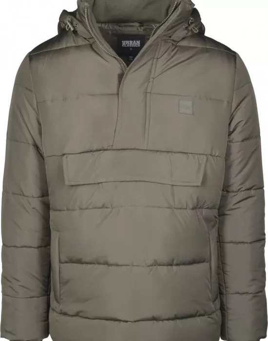 Мъжко яке без цип Urban Classics darkolive, Зимни якета - Hoodstyle.bg