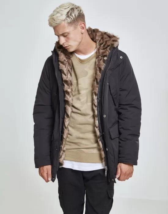 Мъжко зимно яке Urban Classics в черен цвят, Зимни якета - Hoodstyle.bg