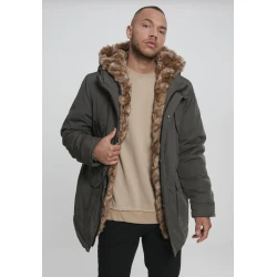 Мъжко зимно яке Urban Classics в цвят маслина