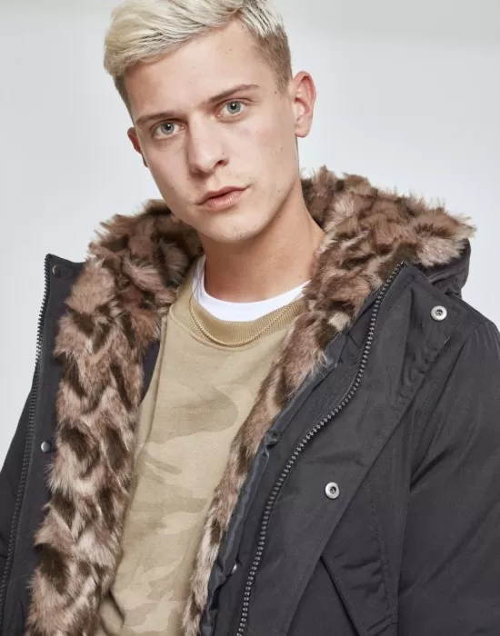 Мъжко зимно яке Urban Classics в черен цвят, Зимни якета - Hoodstyle.bg