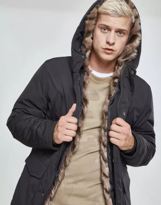 Мъжко зимно яке Urban Classics в черен цвят, Зимни якета - Hoodstyle.bg