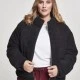 Дамско Пухено Яке Ladies Boxy Sherpa Puffer Jacket black XXL