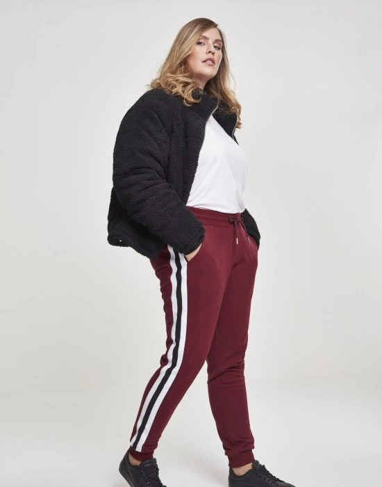 Дамско Пухено Яке Ladies Boxy Sherpa Puffer Jacket black XXL