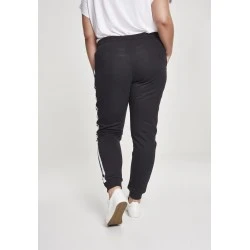 Дамско долнище Urban Classics black/white/black в черен цвят