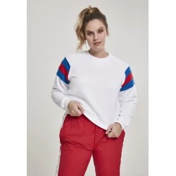 Дамска блуза в бяло от Urban Classics Ladies Sleeve Stripe Crew 