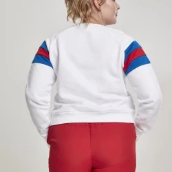 Дамска блуза в бяло от Urban Classics Ladies Sleeve Stripe Crew 
