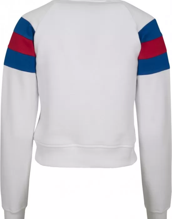 Дамска блуза в бяло от Urban Classics Ladies Sleeve Stripe Crew, Блузи - Hoodstyle.bg