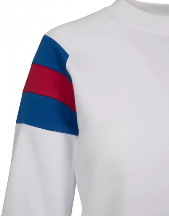 Дамска блуза в бяло от Urban Classics Ladies Sleeve Stripe Crew, Блузи - Hoodstyle.bg
