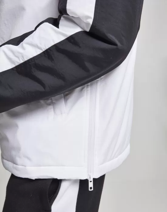 Мъжко яке в черно и бяло от Urban Classics Padded Pull Over Jacket, Якета Пролет / Есен - Hoodstyle.bg