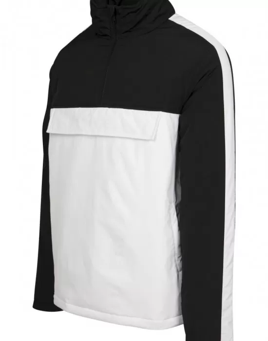 Мъжко яке в черно и бяло от Urban Classics Padded Pull Over Jacket, Якета Пролет / Есен - Hoodstyle.bg