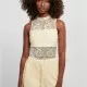Елегантно дантелено боди в светложълт цвят URBAN CLASSICS LACES, Блузи - Hoodstyle.bg