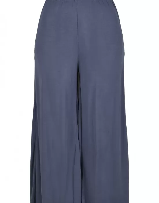 Дамски панталон в сив цвят Urban Classics Ladies Modal Culotte vintageblue, Панталони - Hoodstyle.bg