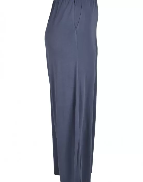 Дамски панталон в сив цвят Urban Classics Ladies Modal Culotte vintageblue, Панталони - Hoodstyle.bg