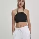 Дамски топ в черен цвят Urban Classics Ladies Triangle Top black, Топове - Hoodstyle.bg