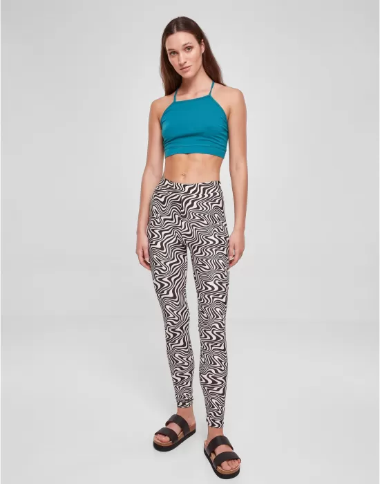 Дамски къс топ в цвят тюркоаз Urban CLassics Ladies Triangle Top, Топове - Hoodstyle.bg
